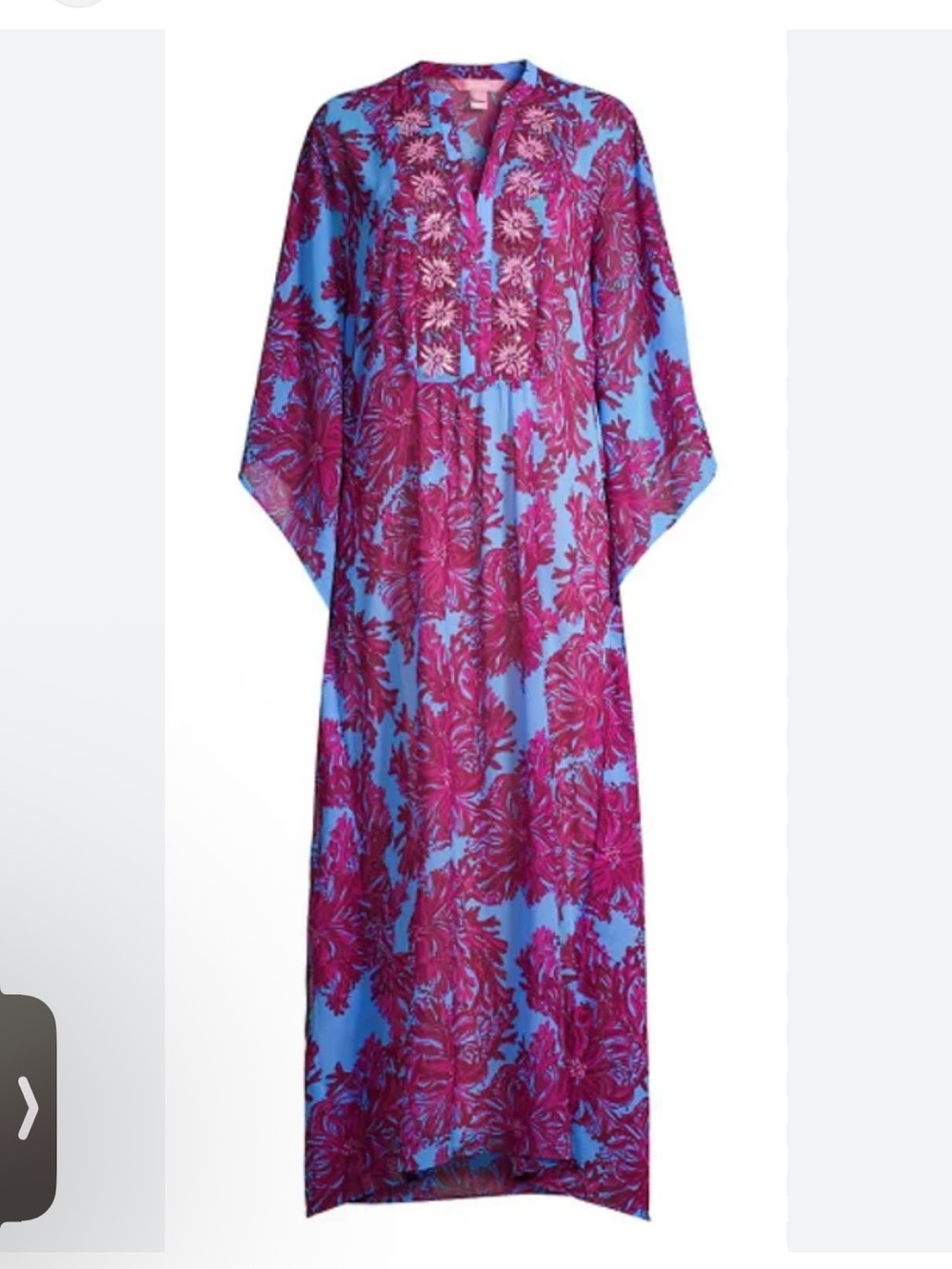 Lilly Pulitzer embellished maxi caftan dress